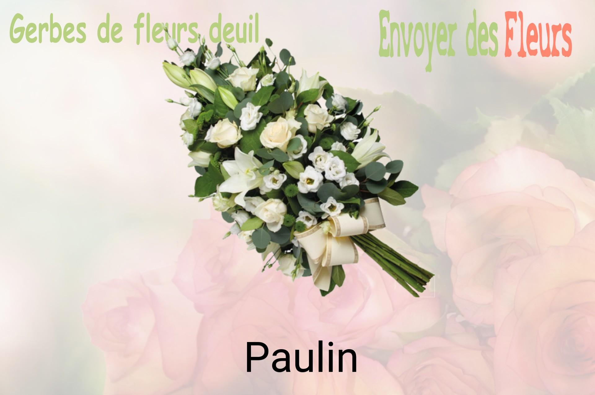 Gerbe de fleurs de deuil livrée à Paulin